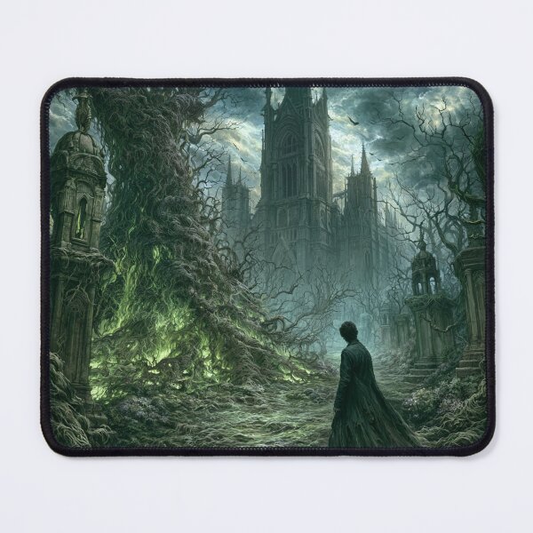 Item preview, Verdenmoor: The Vine Cathedral | Dark Fantasy Gothic Cathedral Art Print | Dark Fantasy Wall Art designed and sold by Opetis.