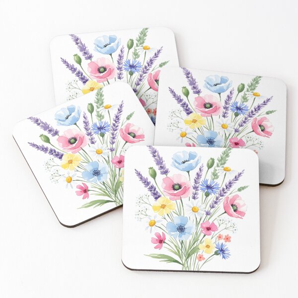 Item preview, Airy Expressive Watercolor Wildflower Bouquet designed and sold by VelloomStore.