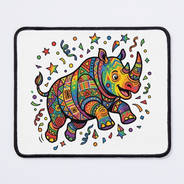 Item preview, Rainbow Rhinoceros Party designed and sold by AfriForma.
