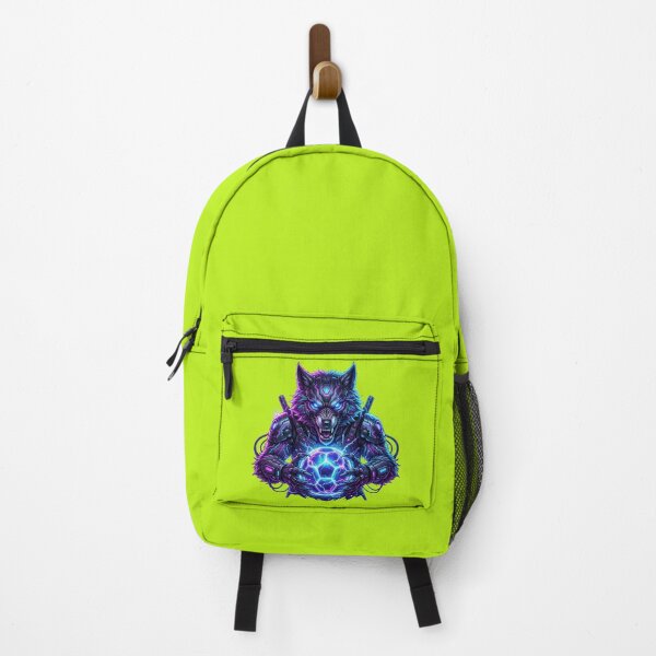 Item preview, Neon Wolf Football – Cyberpunk Predator Spirit designed and sold by Melia-Store.