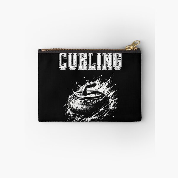 Item preview, Cepillo barredor vintage con gráfico de piedra de curling para deportes de invierno designed and sold by Jt41.