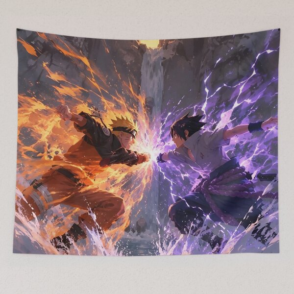 Item preview, Naruto Uzumaki vs Sasuke Uchiha Final Valley Clash | Legendary Rivals Anime Art designed and sold by Dyan4.