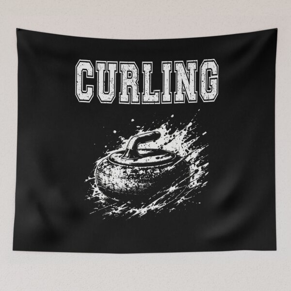 Item preview, Curling Stone Graphic Vintage Winter Sport sweep brush  designed and sold by Jt41.