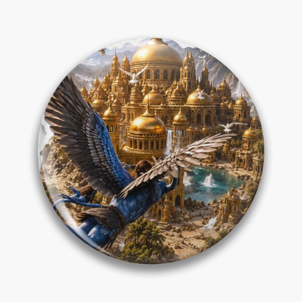 Item preview, Pegasus Flying Over Golden Fantasy Palace designed and sold by Farheen786.