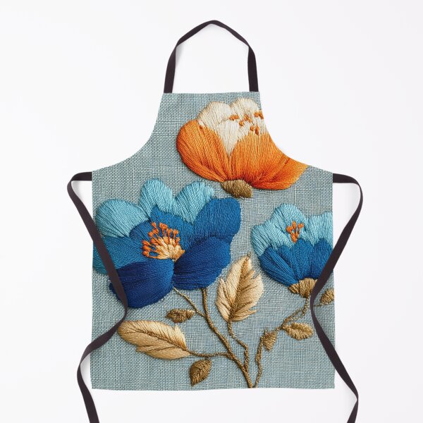 Item preview, Vibrant Floral Embroidery Style Botanical Art designed and sold by colorful-white.