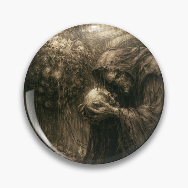 Item preview, The Pale Vigil: The Last Relic | Dark Gothic Fantasy Art | Sepia Horror Wall Print designed and sold by Opetis.