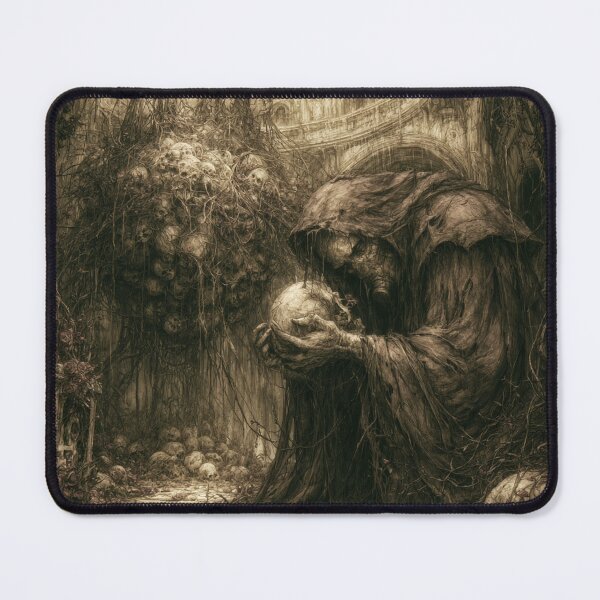 Item preview, The Pale Vigil: The Last Relic | Dark Gothic Fantasy Art | Sepia Horror Wall Print designed and sold by Opetis.