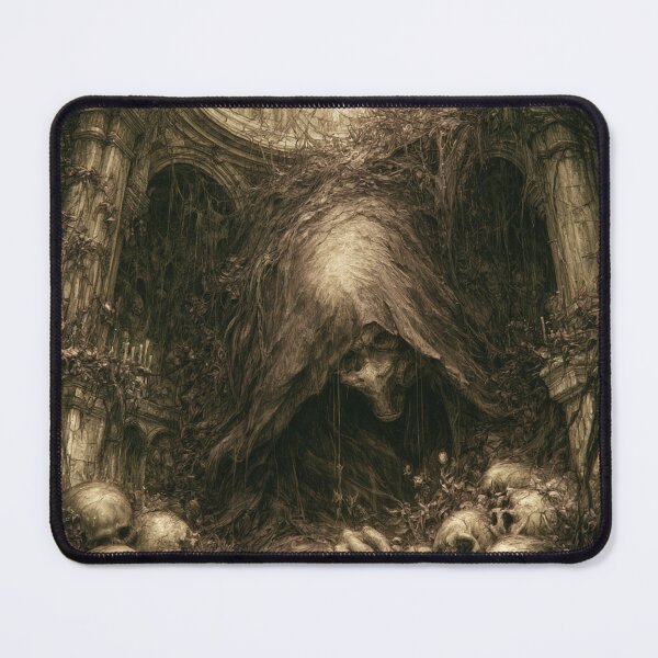 Item preview, The Pale Vigil: The Face of the Vigil | Gothic Cathedral Horror Art Print | Dark Fantasy Wall Art designed and sold by Opetis.