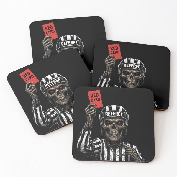 Item preview, Red-Eyed Skeleton Referee Red Card — Soccer World Cup designed and sold by David Mateo ArtWorks.