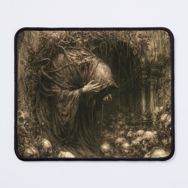 Item preview, The Pale Vigil: The Kept Light | Gothic Cathedral Horror Art Print | Dark Fantasy Wall Art designed and sold by Opetis.