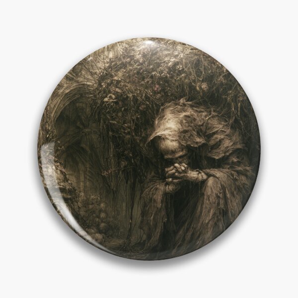 Item preview, The Pale Vigil: The Penitent Throne | Gothic Cathedral Horror Art Print | Dark Fantasy Wall Art designed and sold by Opetis.