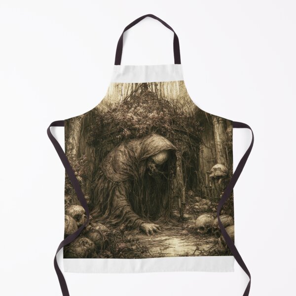 Item preview, The Pale Vigil: The Crawling Warden | Gothic Cathedral Horror Art Print | Dark Fantasy Wall Art designed and sold by Opetis.
