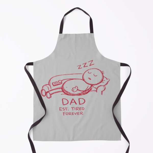 Item preview, Funny DAD EST. TIRED FOREVER Sleeping on Couch Doodle -Red Edition designed and sold by Arbacus.