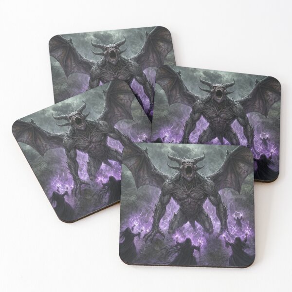 Item preview, The Summoning: The Unhallowed Answer | Winged Demon Summoning Art Print | Dark Fantasy Wall Art designed and sold by Opetis.