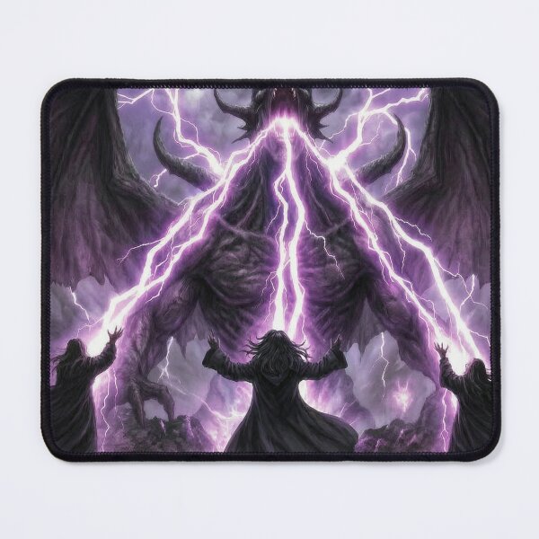 Item preview, The Summoning: The Korrath Ascendant | Winged Demon Summoning Art Print | Dark Fantasy Wall Art designed and sold by Opetis.