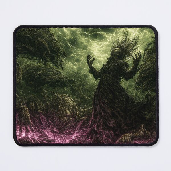 Item preview, The Summoning: The Clawtide Caller | Warlock Storm Horror Art Print | Dark Fantasy Wall Art designed and sold by Opetis.