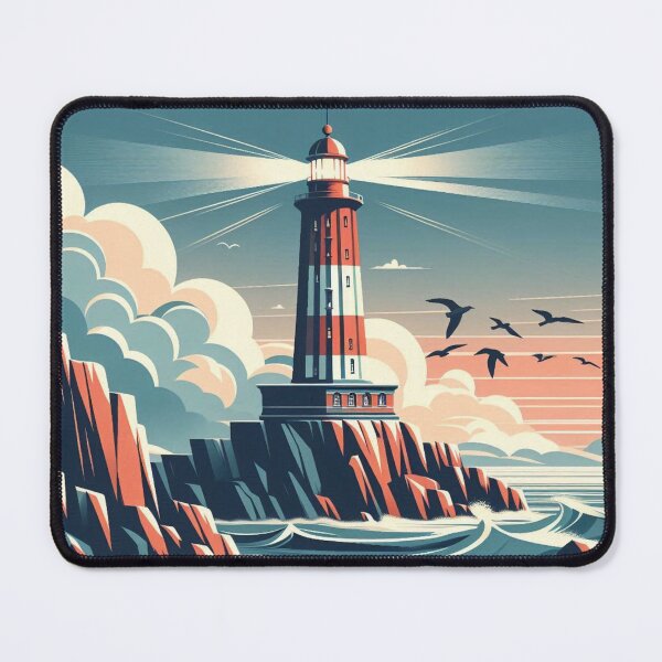 Item preview, Stormy Lighthouse – Vintage Nautical Design designed and sold by Dogandesighn.