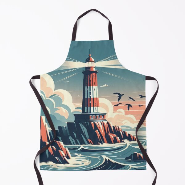 Item preview, Stormy Lighthouse – Vintage Nautical Design designed and sold by Dogandesighn.