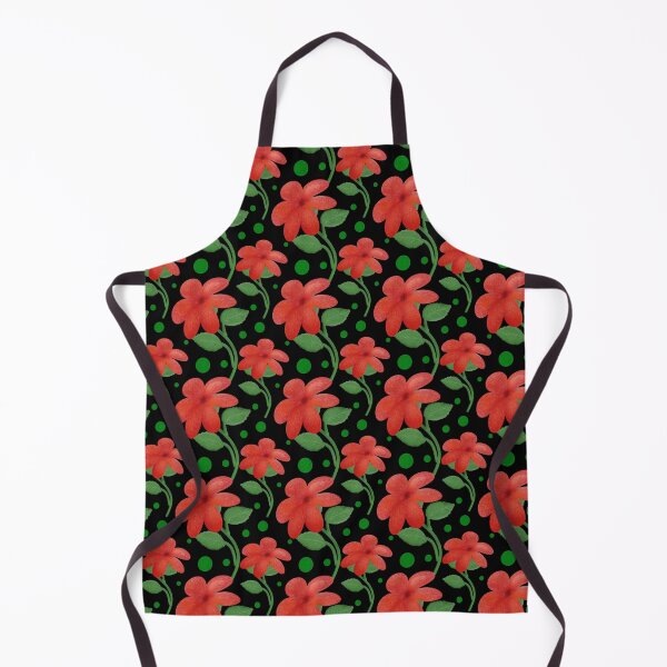 Item preview, Red Floral Polka Dot Pattern | Folk Art Flower Seamless Print designed and sold by HopeAndHustle.