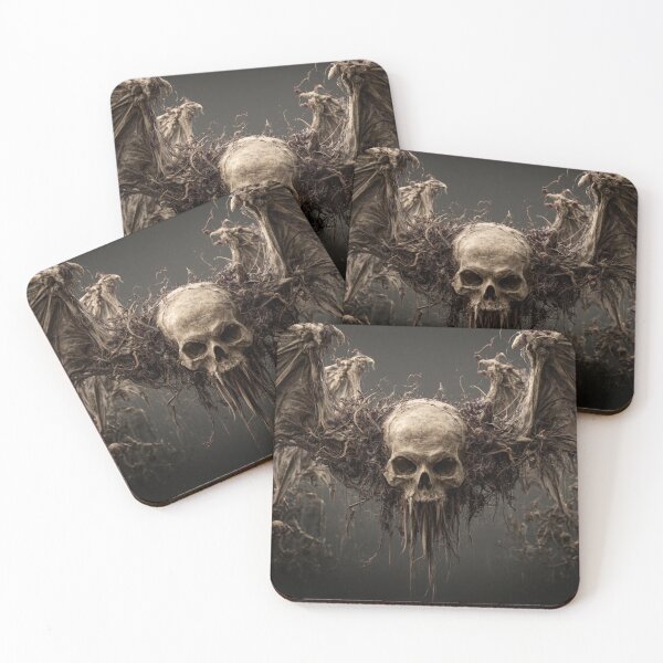 Item preview, Skolvane: The Sovereign Host | Skull Legion Art Print | Dark Fantasy Wall Art designed and sold by Opetis.