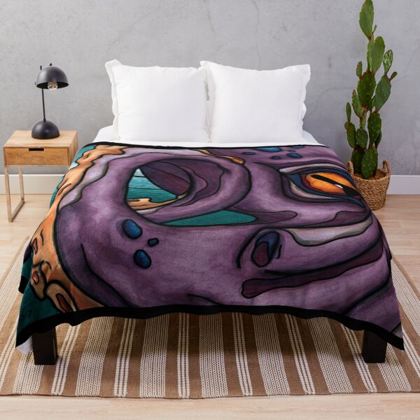 Item preview, Giant octopus with bright purple and blue colors, ocean creature designed and sold by NadiaChevrel.