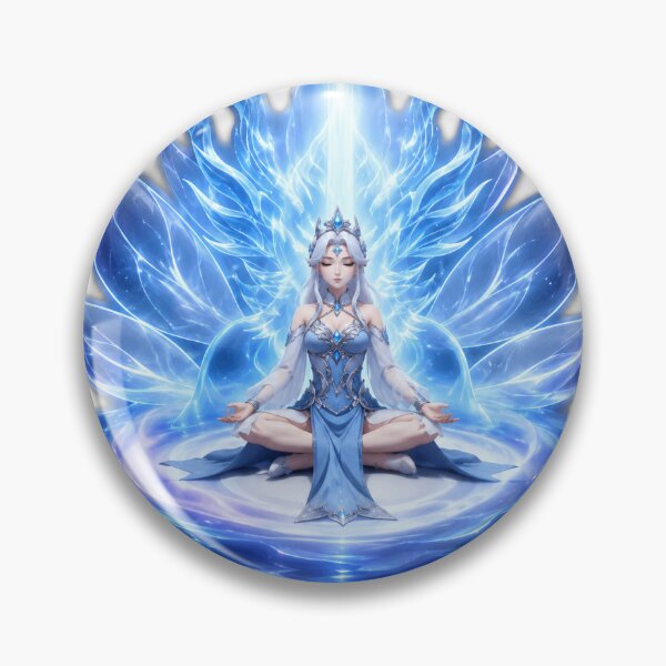 Item preview, Goddess Meditating In Blue Lotus Flames designed and sold by Farheen786.