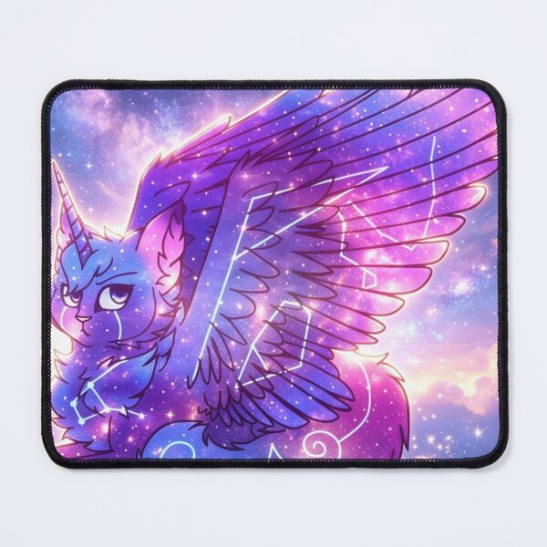 Item preview, Cosmic Galaxy Unicat Constellation Pegasus Cat Fantasy Art designed and sold by brkydesign.