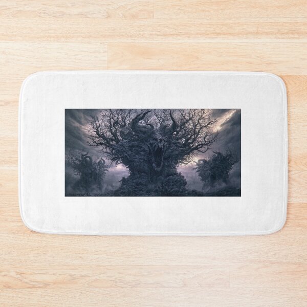 Item preview, The Elderthorn: The Thornfather Unbound | Skull Tree Horror Art Print | Dark Fantasy Wall Art designed and sold by Opetis.