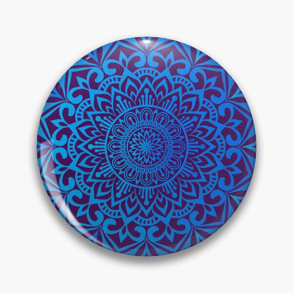 Item preview, Blue gradient mandala designed and sold by Art-spree.