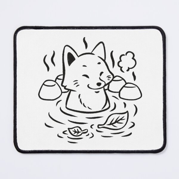 Item preview, Cute Fox Relaxing in a Traditional Japanese Onsen designed and sold by Milovidova.