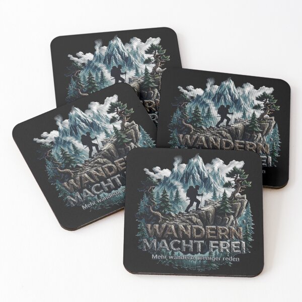 Item preview, Wandern Macht Frei German Hiking Quote Mountain Trekker designed and sold by ardhigeek.