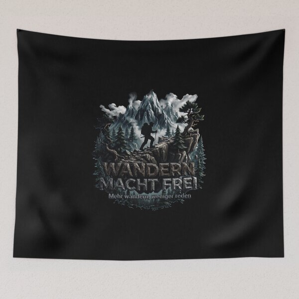 Item preview, Wandern Macht Frei German Hiking Quote Mountain Trekker designed and sold by ardhigeek.