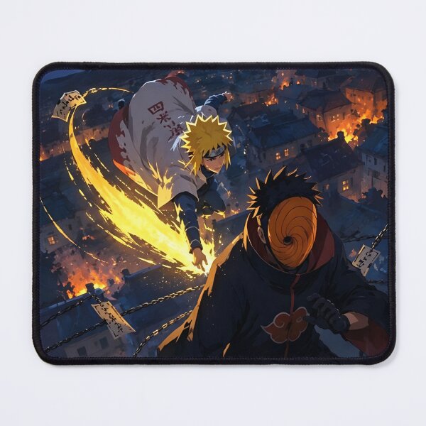 Item preview, Minato Namikaze vs Obito Uchiha | Fourth Great Ninja War Anime Art designed and sold by Dyan4.