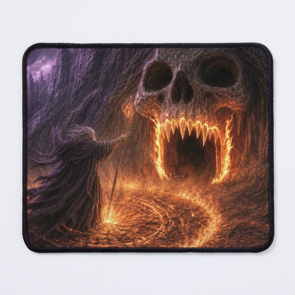 Item preview, The Ulmreach: The Bonegate | Skull Gate Dark Fantasy Art Print | Dark Fantasy Wall Art designed and sold by Opetis.