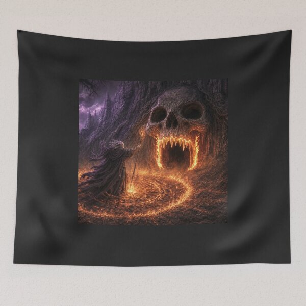Item preview, The Ulmreach: The Bonegate | Skull Gate Dark Fantasy Art Print | Dark Fantasy Wall Art designed and sold by Opetis.