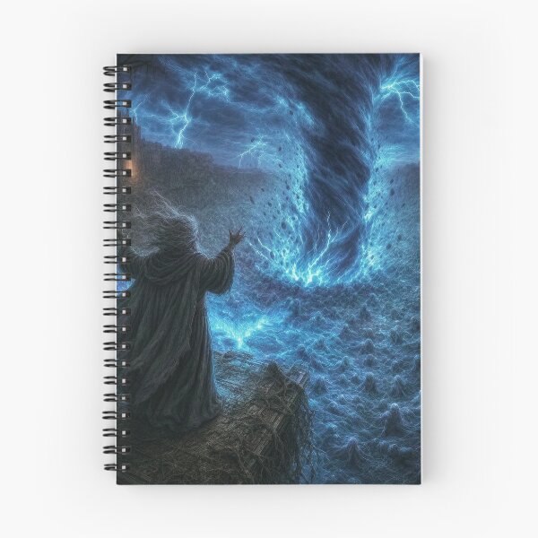 Artikelvorschau, Ulmreach: Die erste Berufung | Kunstdruck „Blauer Wirbel“ für Hexenmeister in düsterer Fantasy | Wandbild für düstere Fantasy entworfen und verkauft von Opetis.