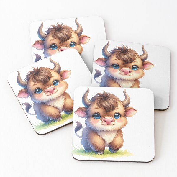 Item preview, Cute Baby Bison Whimsical Pixar Style Illustration designed and sold by LunaPixelStudio.