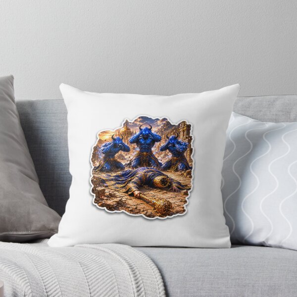 Item preview, Epic Fantasy Warrior Defeated By Blue Demons designed and sold by Farheen786.