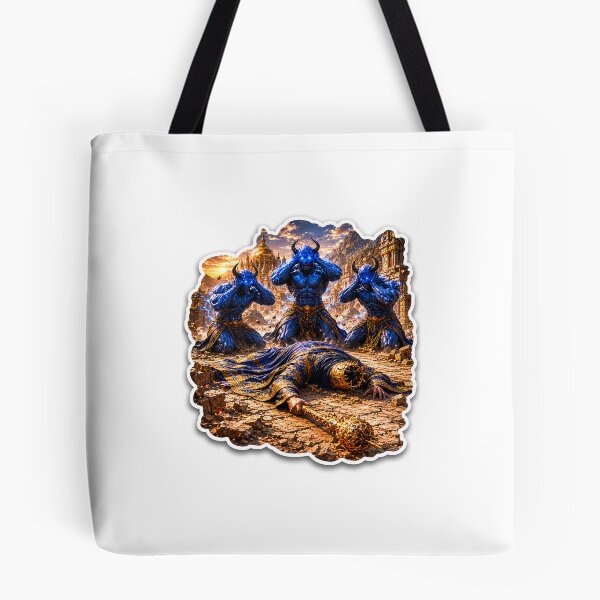 Item preview, Epic Fantasy Warrior Defeated By Blue Demons designed and sold by Farheen786.