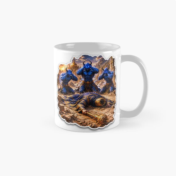 Item preview, Epic Fantasy Warrior Defeated By Blue Demons designed and sold by Farheen786.