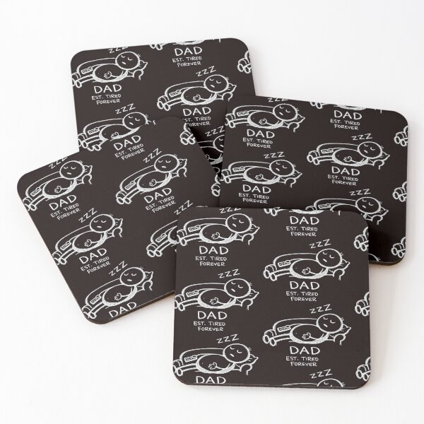 Item preview, Funny DAD EST. TIRED FOREVER Sleeping on Couch Doodle -White Edition designed and sold by Arbacus.