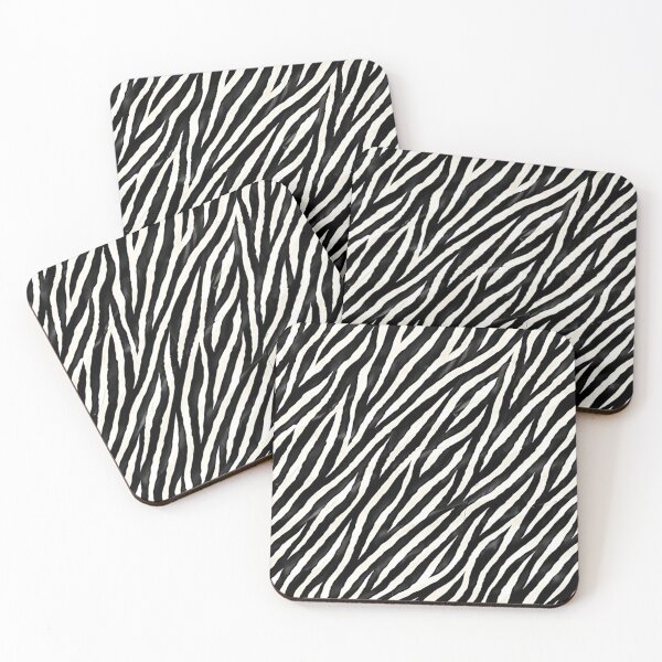 Item preview, Zebra Luxe | Glossy Black‑and‑White Animal Print Pattern designed and sold by LuxuryApparels.