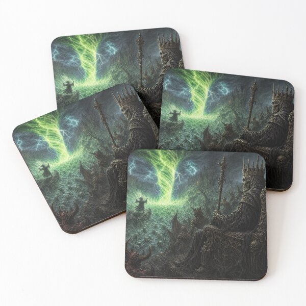 Item preview, The Ulmreach: King Kessrath | Necromancer King Dark Fantasy Art Print | Dark Fantasy Wall Art designed and sold by Opetis.