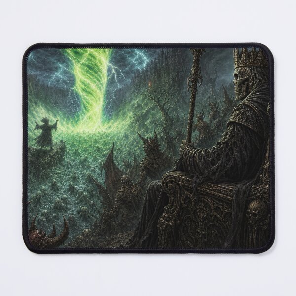 Item preview, The Ulmreach: King Kessrath | Necromancer King Dark Fantasy Art Print | Dark Fantasy Wall Art designed and sold by Opetis.