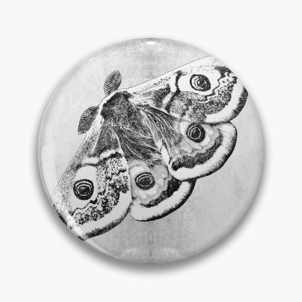 Item preview, Male Emperor Moth Eyespot Wings Dark Natural History Art designed and sold by Ghoul Enterprises.
