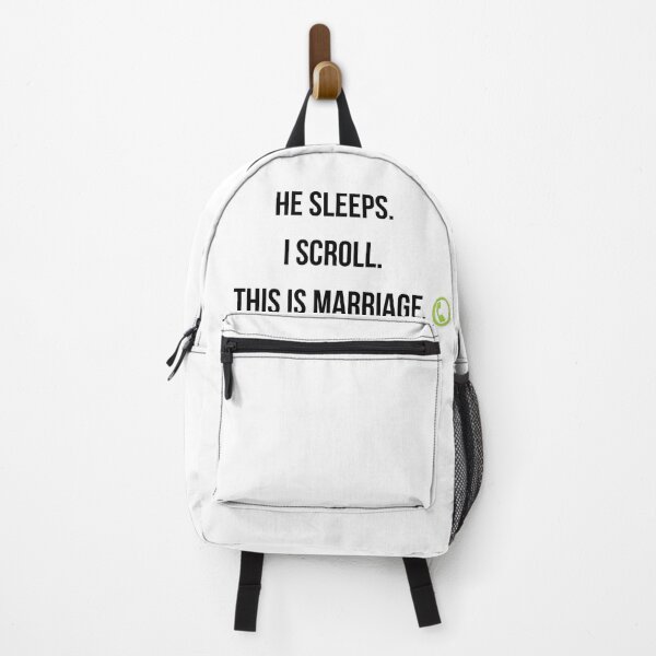 Item preview, He Sleeps I Scroll This Is Marriage Funny Wife designed and sold by NightScroll.