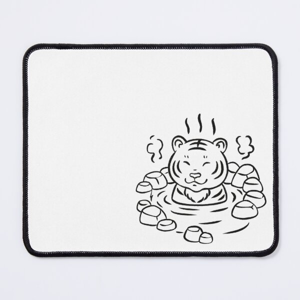 Item preview, Cute Tiger Relaxing in a Traditional Japanese Onsen designed and sold by Milovidova.