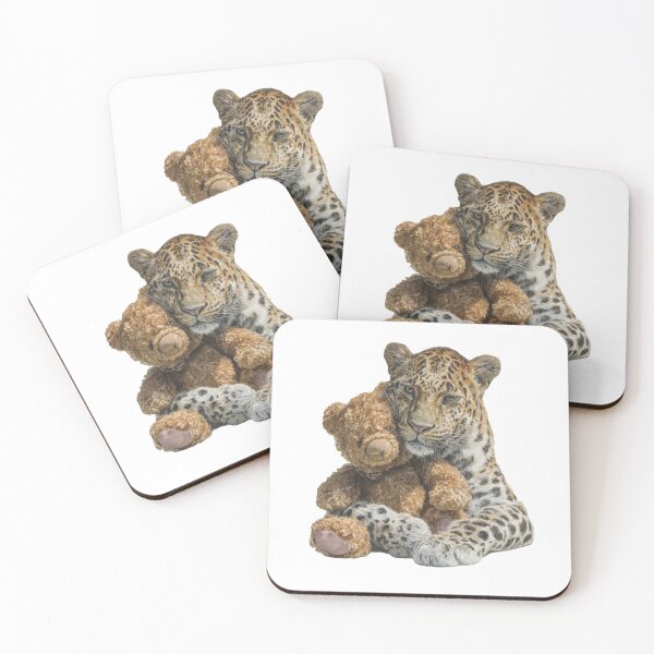 Item preview, Leopard Resting on a Teddy Bear designed and sold by Artdrop62.