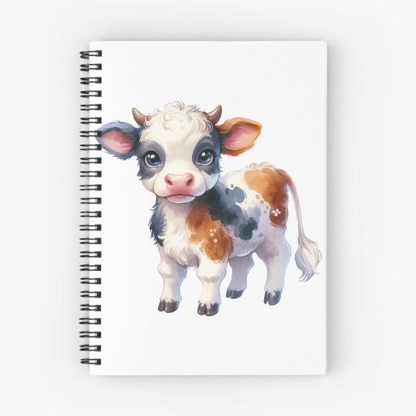 Item preview, Cute Baby Calf Whimsical Watercolor Illustration designed and sold by LunaPixelStudio.