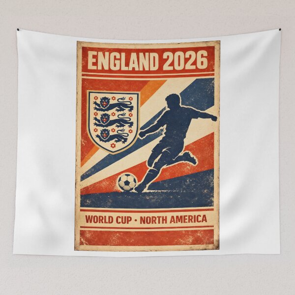 Item preview, England 2026 – Retro World Cup Matchday Poster designed and sold by WhisperFrame.